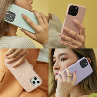 (โค้ด8MUSE65ลด65.-)(12 series)MUSE Croc Phone Case PASTEL Tone