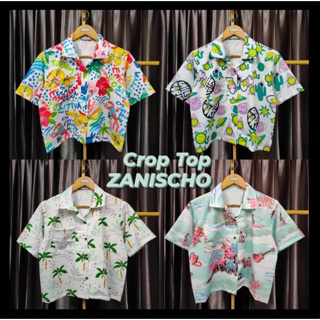 🌴Crop Top เสื้อครอป ฮาวายไหมอิตาลี เนื้อบางเบา ใส่สบาย