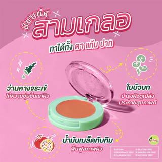 Mesane สามเกลอ Lip Balm ลิปบาล์ม 3in1 ตาแก้มปาก เกลี่ยง่าย บางเบา ชุ่มชื้น สีชัด 2g