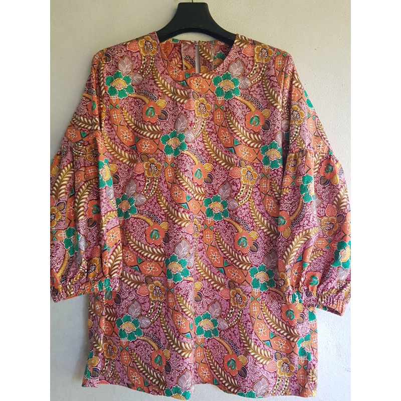 ชุดเซ็ท เสื้อปาเต๊ะอินโด (Indonesia batik) กางเกงผ้าครัช