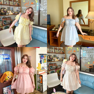 Cupid dress 💘 เดรสสั้นผ้าพองแขนตุ๊กตา ผ้าฟูๆ - MerryChubbyHouse