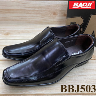 Baoji BBJ 503 รองเท้าคัชชูหนัง  ใส่ทำงาน ใส่ออกงาน (36-41) สีดำ ลซ