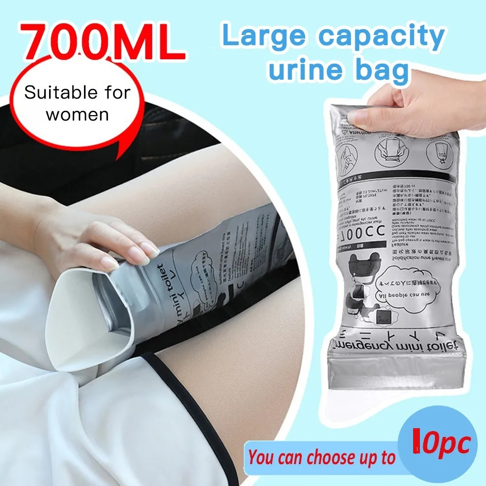 ถุงปัสสาวะฉุกเฉิน แบบพกพา จุได้ 700ml มีซิปล็อคกลิ่นไม่รั่วซึม มีผงเจลเพื่อเปลี่ยนสภาพฉี่เป็นเจล ไม่หกเลอะเทอะ