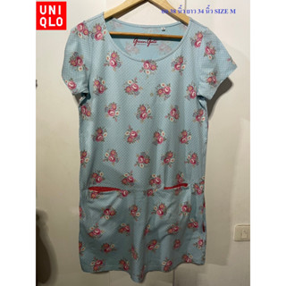 ชุดนอนยูนิโคล่#UNIQLO อก 38 นิ้ว ยาว 34 นิ้ว SIZE M สภาพดี ไม่มีตำหนิ