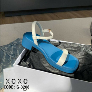 G-3208 รองเท้าคัชชู สวม ทรงเปิด งานเปลือย ไม่ร้อน ไม่อับ