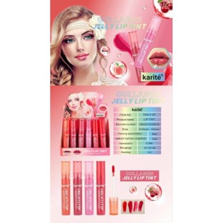 (1กล่อง มี24แท่ง)collagen jelly lip tint karite  no.70411