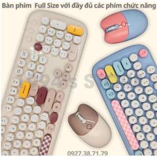 (แป้นอังกฤษ) [[Sweet Zero]] **แถมสติกเกอร์ไทย MOFii GEEZER Zero Cute Compact Wireless Keyboard and Mouse Combo