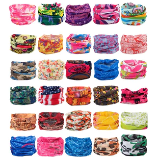 （คละลาย）Buff ผ้าบัฟกันฝุ่น กันละออง หัวกะโหลก ลายพราง สีสันสดใส