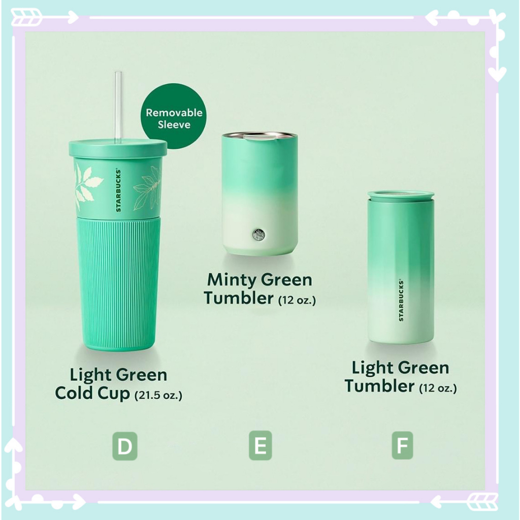Starbucks Light Green Essential collection สตาร์บัคส์ คอลเลคชัน  Light Green Essential ของแท้💯