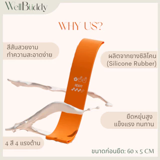 WellBuddy ยางยืดออกกำลังกาย 4 แรงต้าน (1 แพค 4 ชิิ้น) ยางยืดแรงต้าน ยางยืดพิลาทิส (Resistance Band)