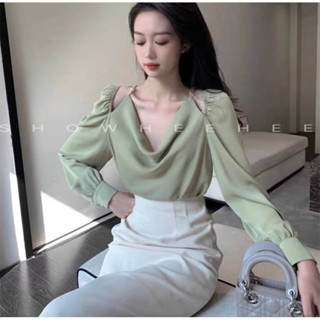เสื้อเชิ้ตแขนยาว ผ้าซาติน