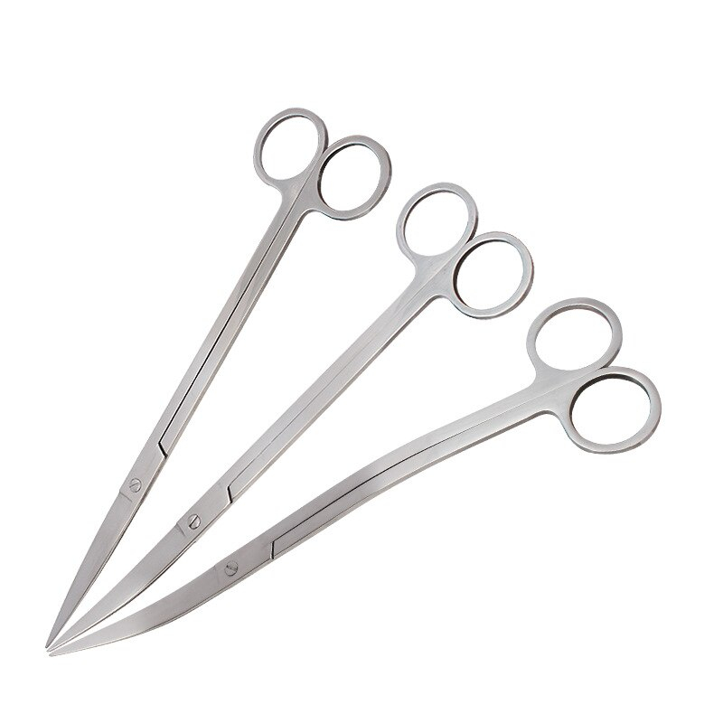 กรรไกรตัดแต่งไม้น้ำ ปลายตรง ยาว 25 ซม. Stainless Steel Aquarium Straight Scissor