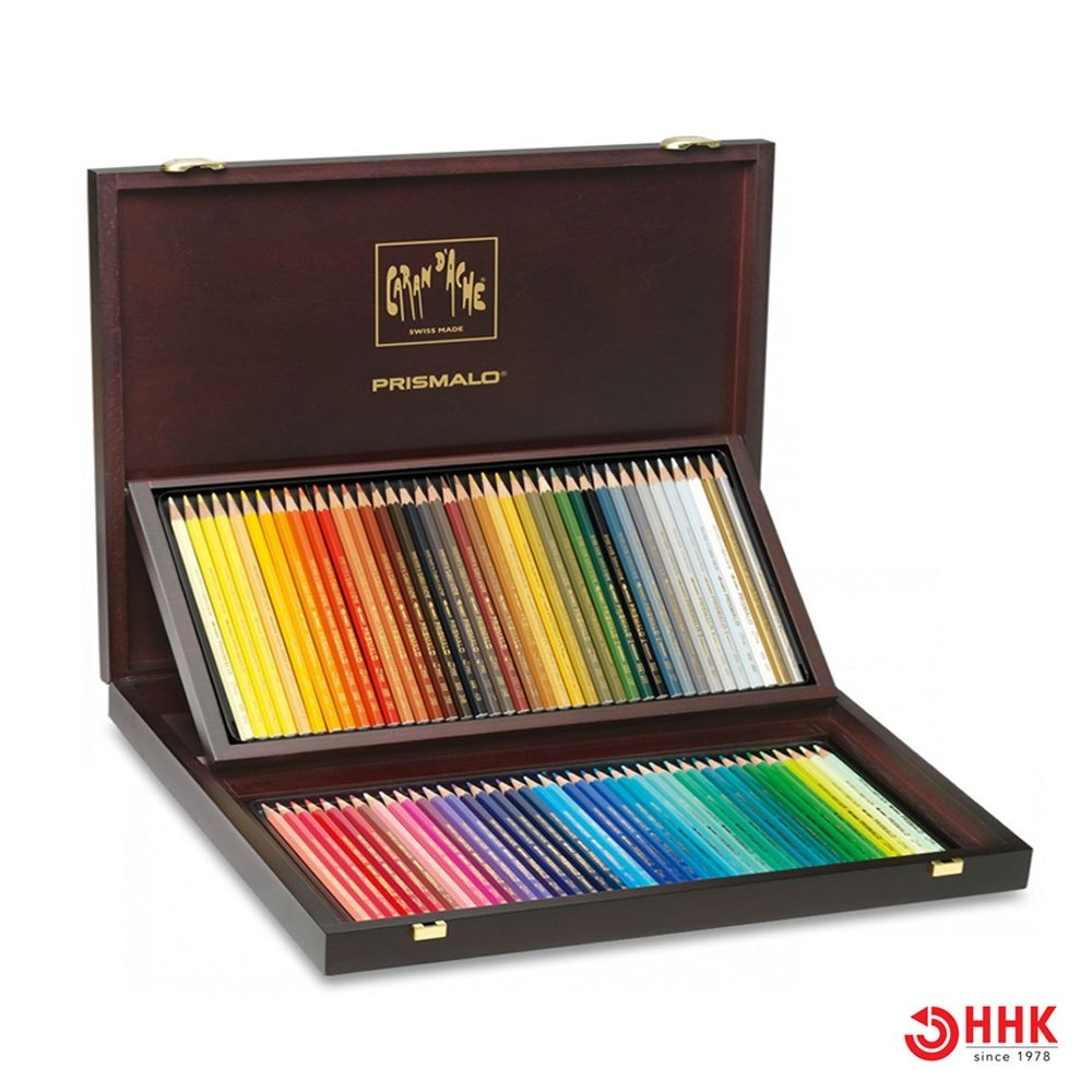 Caran d’arche(คารันดาช) ดินสอสีระบายน้ำ Prismalo 80 สี ในกล่องไม้ #999.480