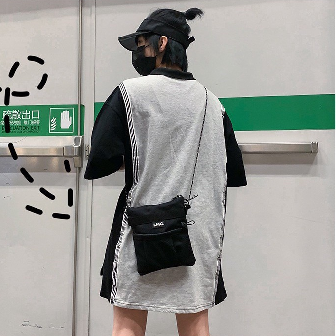 tokyosellected(T1641) กระเป๋าผ้าสะพายข้างสายเชือกSPORเวอร์ชั่นเกาหลี