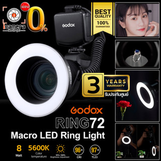 ผ่อน 0%** Godox LED Ring72 Macro Ring Light 8W 5600K ไฟถ่ายสินค้า ไฟมาโคร - รับประกันศูนย์ Godox 3 ปี