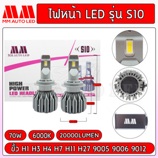 ไฟหน้าLED S10(รับประกัน 1 ปี 70W 6000K 20000LM)