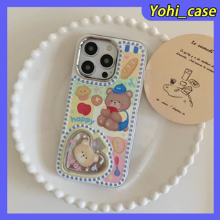 💕พร้อมส่ง💕iPhone 14 13 12 11 Pro Max เคส for เคสไอโฟน11 น่ารัก บางเบาพกพาง่าย การ์ตูน รูปหัวใจ หมี กระจกเงา CaseiPhone 1
