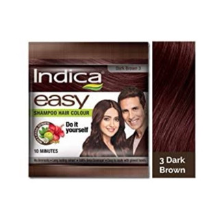 INDICA ยาย้อมผมแบบสระ 20.5ml. INDICA EASY HAIR COLOUR black and brown (BROWN COLOUR)