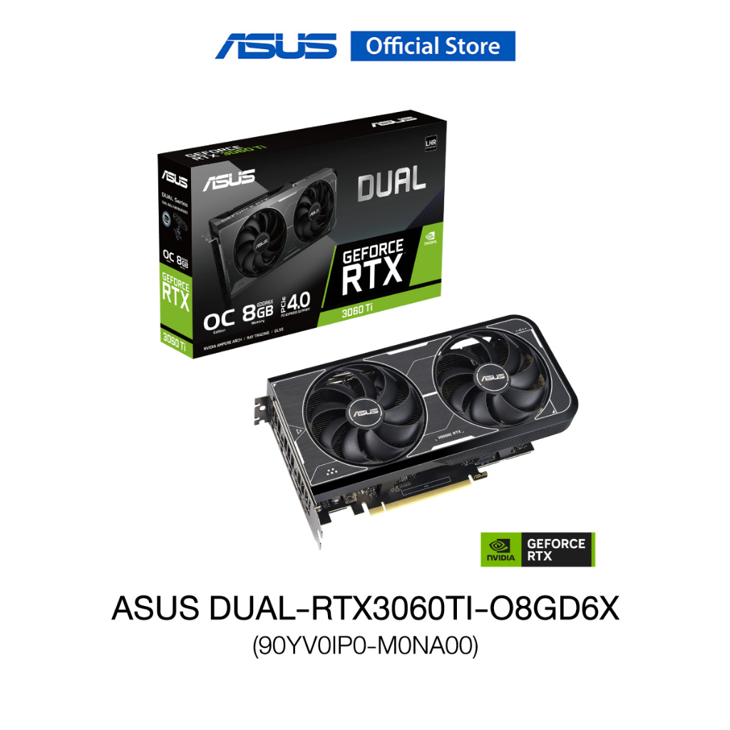 ASUS DUAL-RTX3060TI-O8GD6X (90YV0IP0-M0NA00), VGA card, Dual GeForce RTXTM 3060 Ti OC Edition 8GB GD