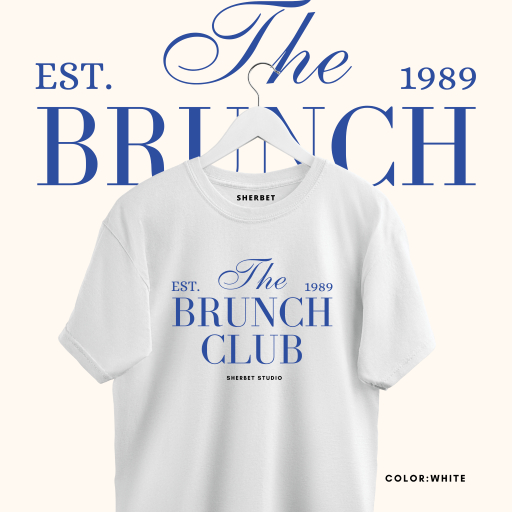 เสื้อยืดลาย brunch club | sherbet teeshop