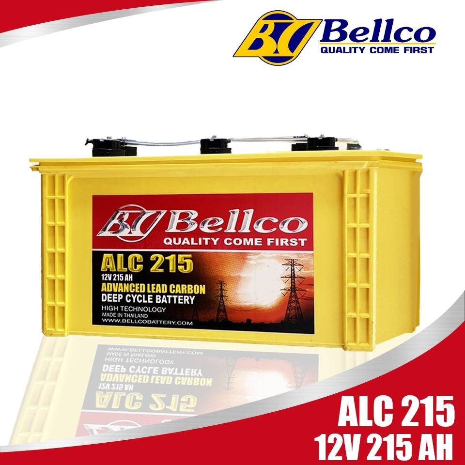 แบตเตอรี่ แบตเตอรี่โซล่าเซลล์ ALC215 12V 215AH แบตเตอรี่ Bellco Battery Deep Cycle