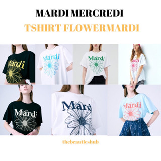 พร้อมส่ง Mardi mercredi เสื้อยืดลายดอกไม้ ของแท้ 100%