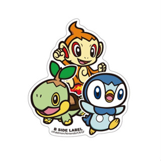 [ส่งตรงจากญี่ปุ่น] B - Side Label สติกเกอร์โปเกมอน วิกผม &amp; ชิมชาร์ &amp; Piplup ญี่ปุ่น ใหม่