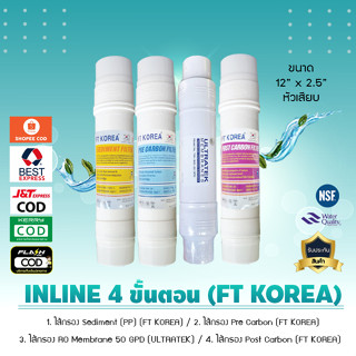 ชุดไส้กรองน้ำ 4 ขั้นตอน RO (Visor) FT KOREA