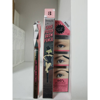 จัดโปรโลกแตก BENEFIT Goof Proof Brow Pencil Mini 0.17g #3 Warm Light Brown