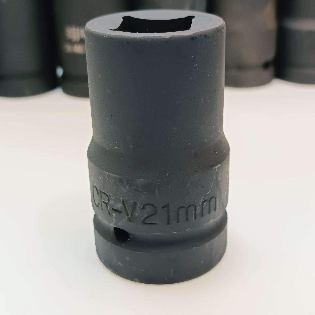 ลูกบล็อกยาว บล็อกลม 1 นิ้ว เบอร์ 21 มม. สี่เหลี่ยม บล็อกลม บล็อกแบต บล็อกไฟฟ้า (IMPACT SOCKET)