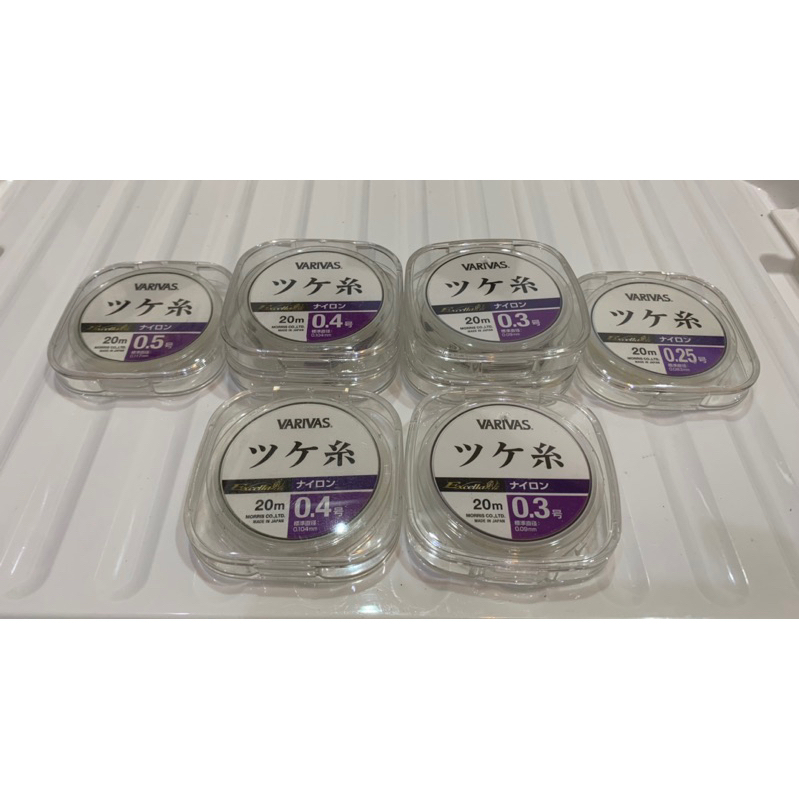 สายเอ็นตกปลา VARIVAS Excella(NYLON) 20m.สำหรับงาน micro fishing tanago fishing (made in japan)