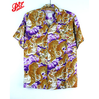 เสื้อฮาวายแขนสั้น HULA KEIKI HK-19011 PURPLE