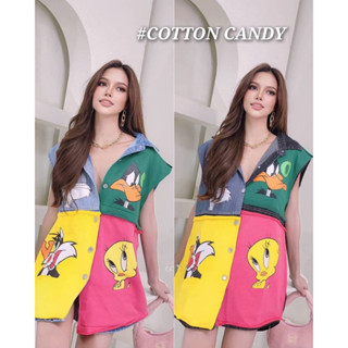 #COTTON CANDY 🍭เชิ้ตยีนส์แขนกุด Lony