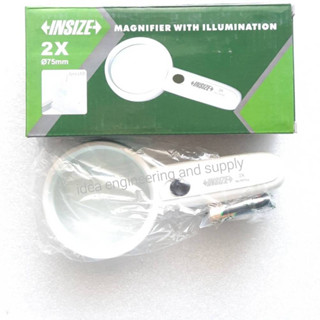 แว่นขยายพร้อมไฟฉาย ขนาด 2X (MAGNIFIER WITH ILLUMINATION) INSIZE รุ่น 7513-2