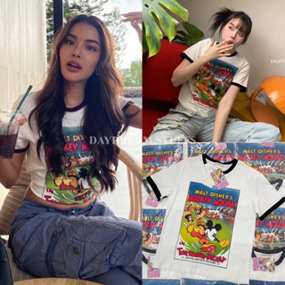 💫พร้อมส่ง💫Mickey T-shirt • เสื้อยืด คอกลม ลายมิกกี้ น่ารักมากก ดีเทลแต่งขอบสีตัดกับตัวเสื้อ ทรงสวยเบสิค งานสกรีน valen