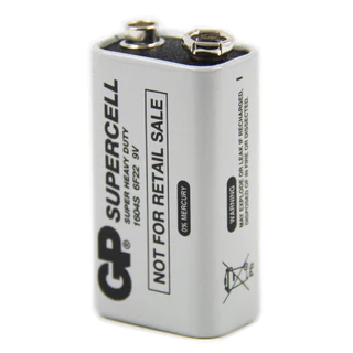 ถ่าน GP ขนาด9V supercell ไฟแรง 1ก้อน ของแท้