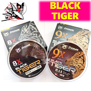 สายพีอี PIONEER BLACK TIGER PE X8 และ X9 CARRIER PE BRAID (100 เมตร/ม้วน) สายสีดำ