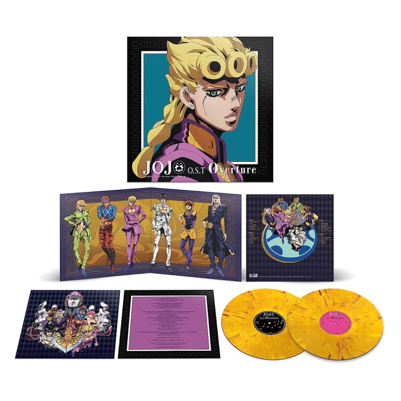 แผ่นเสียง Jojo's Bizarre Adventure Golden Wind Vinyl Soundtrack 2 x Vinyl,Yellow , มือหนึ่ง ซีล