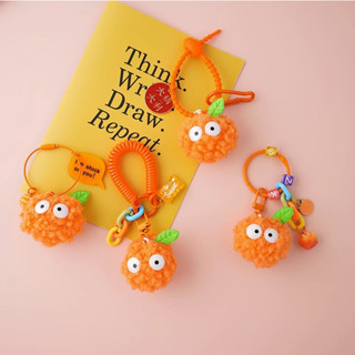 พวงกุญแจ handmade 🍊 พวงกุญแจด้อมส้ม ด้อมส้ม 🍊พวงกุญแจสีส้ม พวงกุญแจแฮนด์เมด DIY