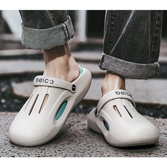 รองเท้า BEICE Wedges E26 รองเท้าใส่ทั้งในและนอกบ้าน ลำลอง รัดส้นเท้ากันลื่นกันเลอะทำความสะอาดง่าย