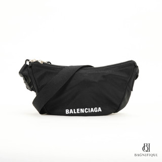 BALENCIAGA BELT BAG 23 BLACK NYLON SHW