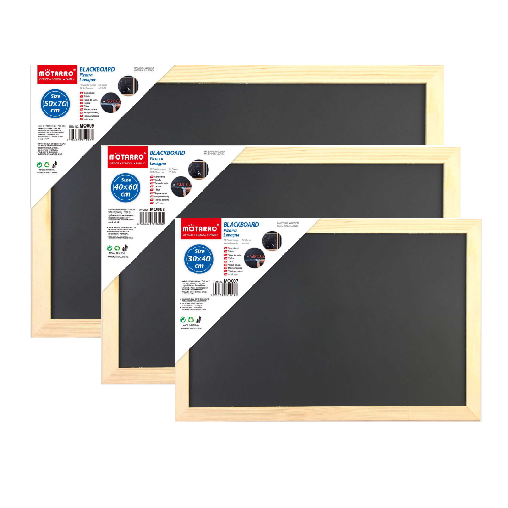 MOTARRO กระดานดำขอบไม้ กระดานชอล์ก ชอล์กบอร์ด ติดผนัง Chalk Board มีให้เลือก 5 ขนาด