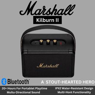 Marshall Kilburn II Black -  ลําโพงบลูทูธ Kilburn II ลำโพง รุ่นที่2 ลำโพงบลูทูธเบสหนัก