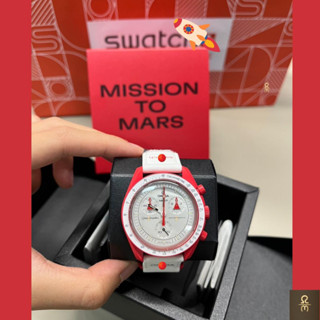 นาฬิกาOmega x Swatch รุ่น Mission to Mars ของแท้100% พิเศษแถมฟิล์มกันรอยโฟกัส ผ่อนชำระ 0%