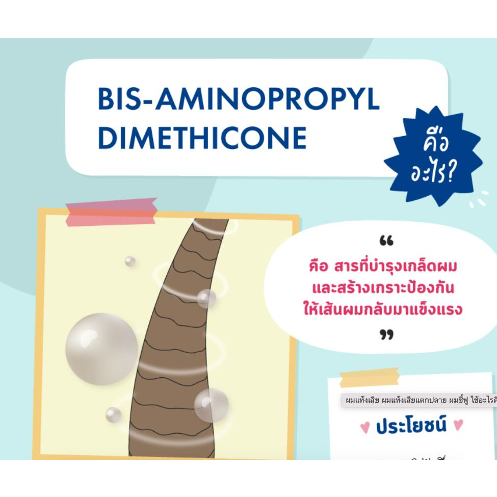 Bis-Aminopropyl Dimethicone สารเคลือบบำรุงให้ผมนุ่ม 50 ml 005665