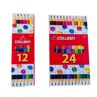 สีไม้คลอลีน ดินสอสี COLLEEN NO.787แบบ2หัว 12สี/14สี