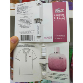 1.2ml ของแท้ 100 % น้ำหอม Lacoste Eau Intense Rose L.12.12 EDT น้ำหอมลาคอส