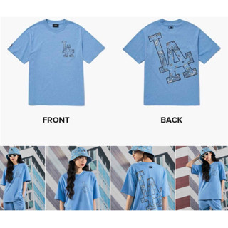พร้อมส่ง MLB Paisley Mega Logo T-Shirt  เสื้อยืดสีฟ้า โลโก้ LA สีฟ้า 💙💙