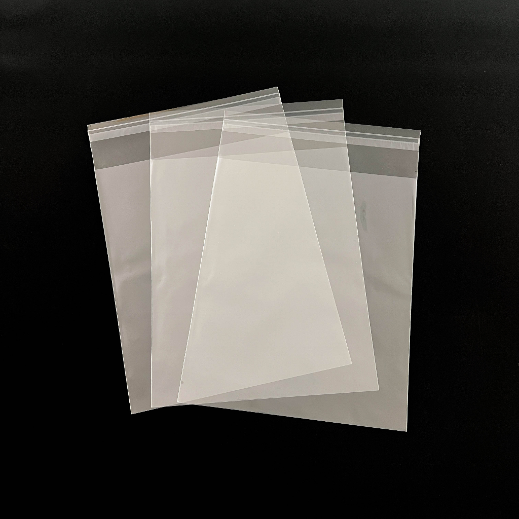 (กว้าง 8-9 นิ้ว) ถุงแก้ว OPP ฝากาว แถบกาว ถุงใส ซองใส หน้ากว้าง 8-9 นิ้ว มีหลายไซส์ให้เลือก - รูปที่ 2