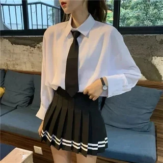 พร้อมส่ง🔥กระโปรงจีบเทนนิสมีซับใน แฟชั่นเกาหลี วัยรุ่นน่ารัก กระโปรงนักเรียนสั้นเอวสูงทรงเอ สีขาว S-2XL🌟จัดส่งทันที🌟